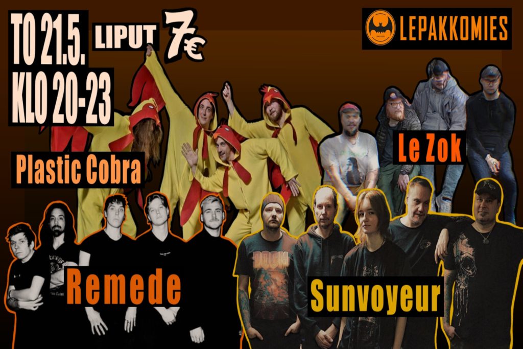 Gig at Lepakkomies, Helsinki Thursday May 21.